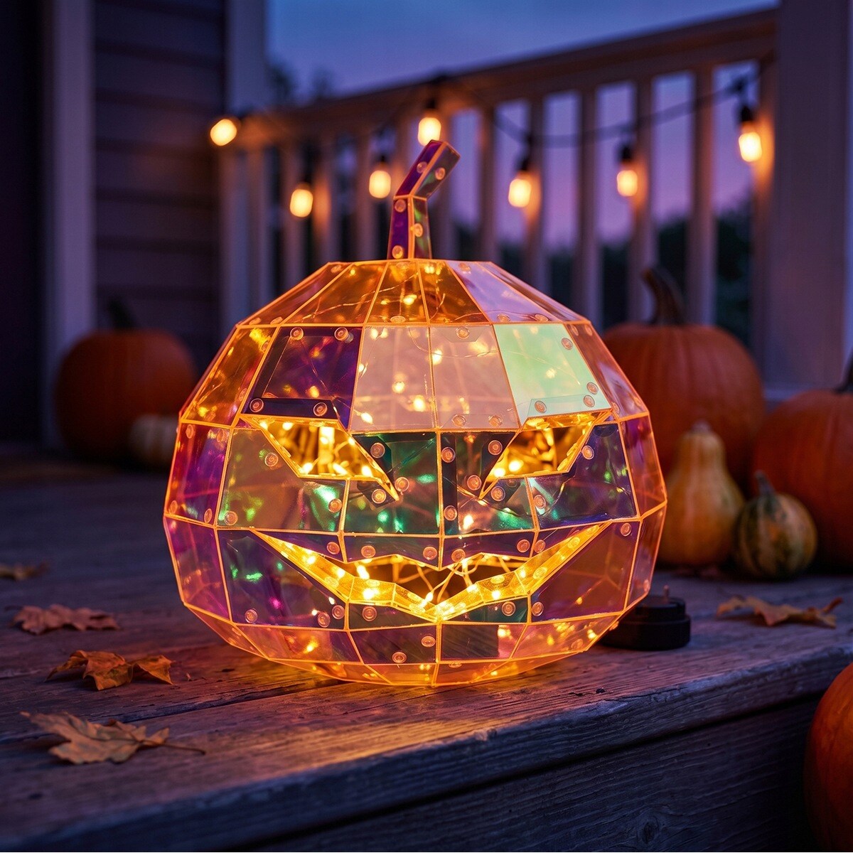 LAMPION DYNIA LED NA HALLOWEEN JESIEŃ 30cm DO SALONU DOMU ŚWIECĄCY DO DOMU
