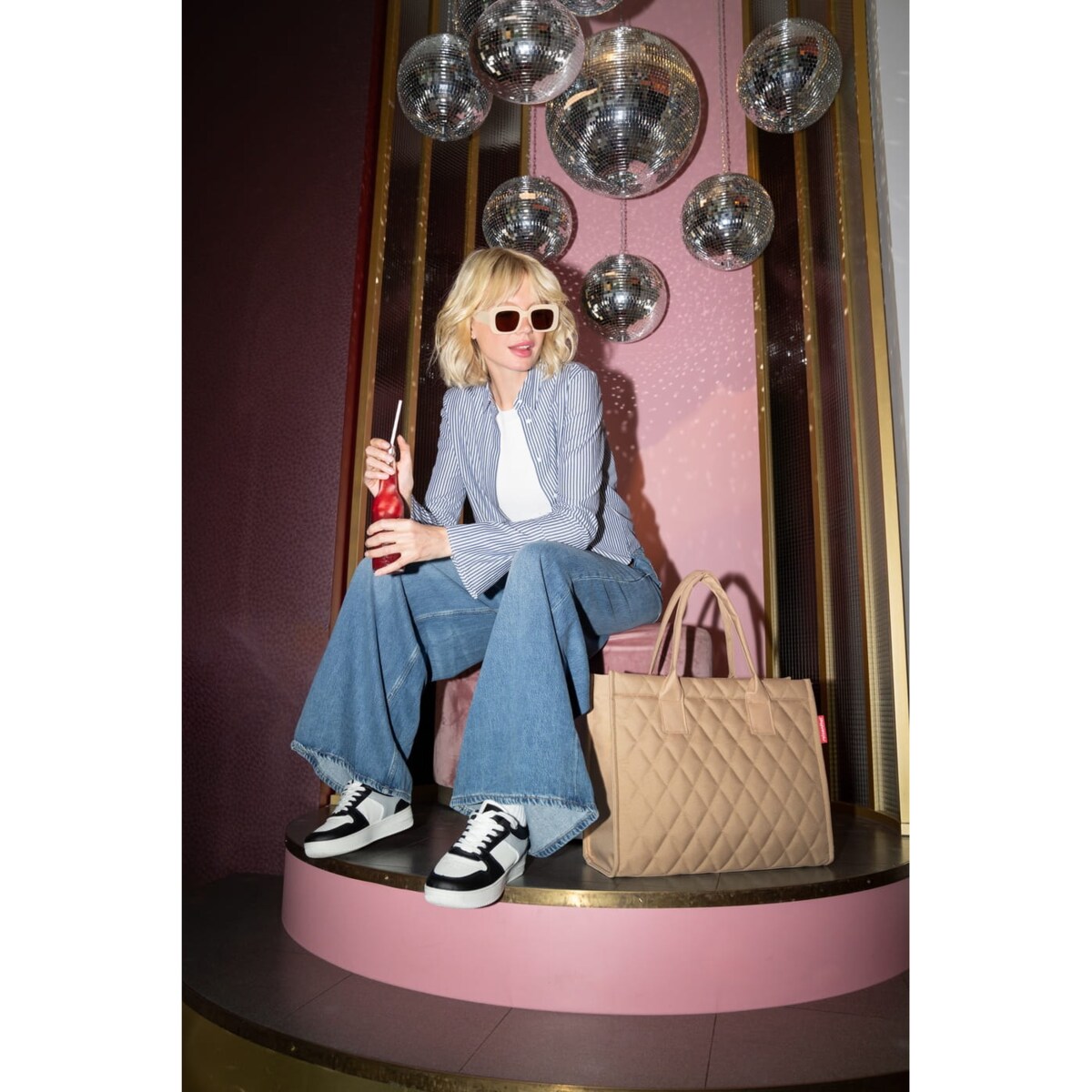 Torba DAILY SHOPPER, rhombus ginger