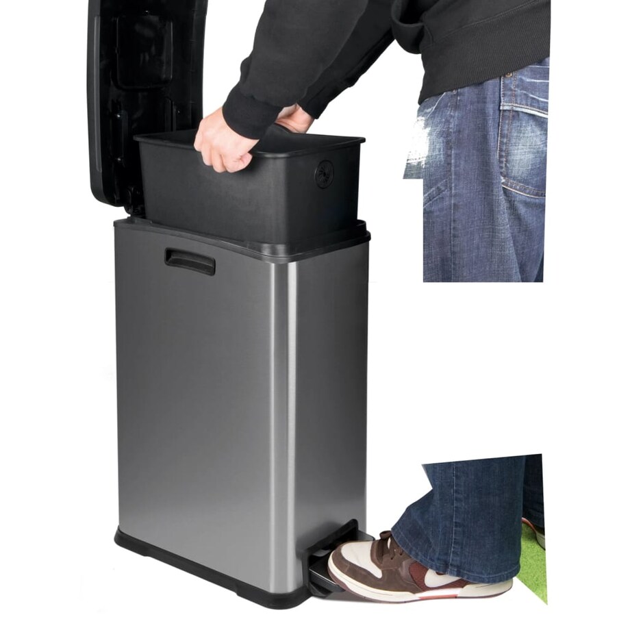 EKO Kosz na śmieci z pedałem Rejoice, 30 L, matowy, srebrny