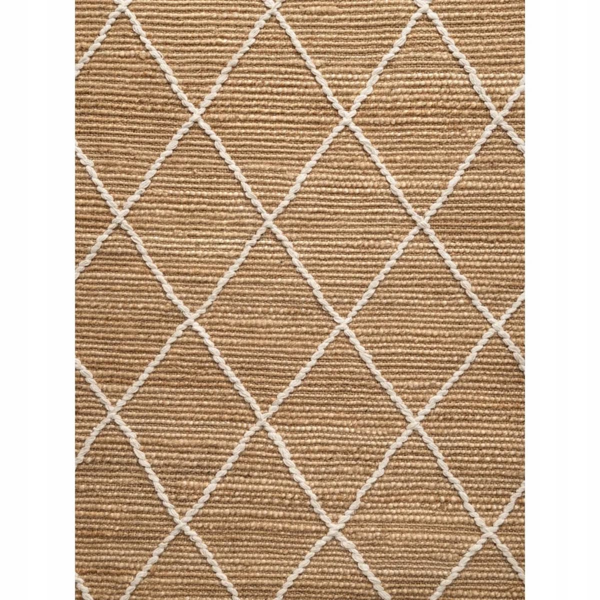 Dywan jutowy do salonu 120x180cm, naturalny bezowy dywan z juty wzór boho