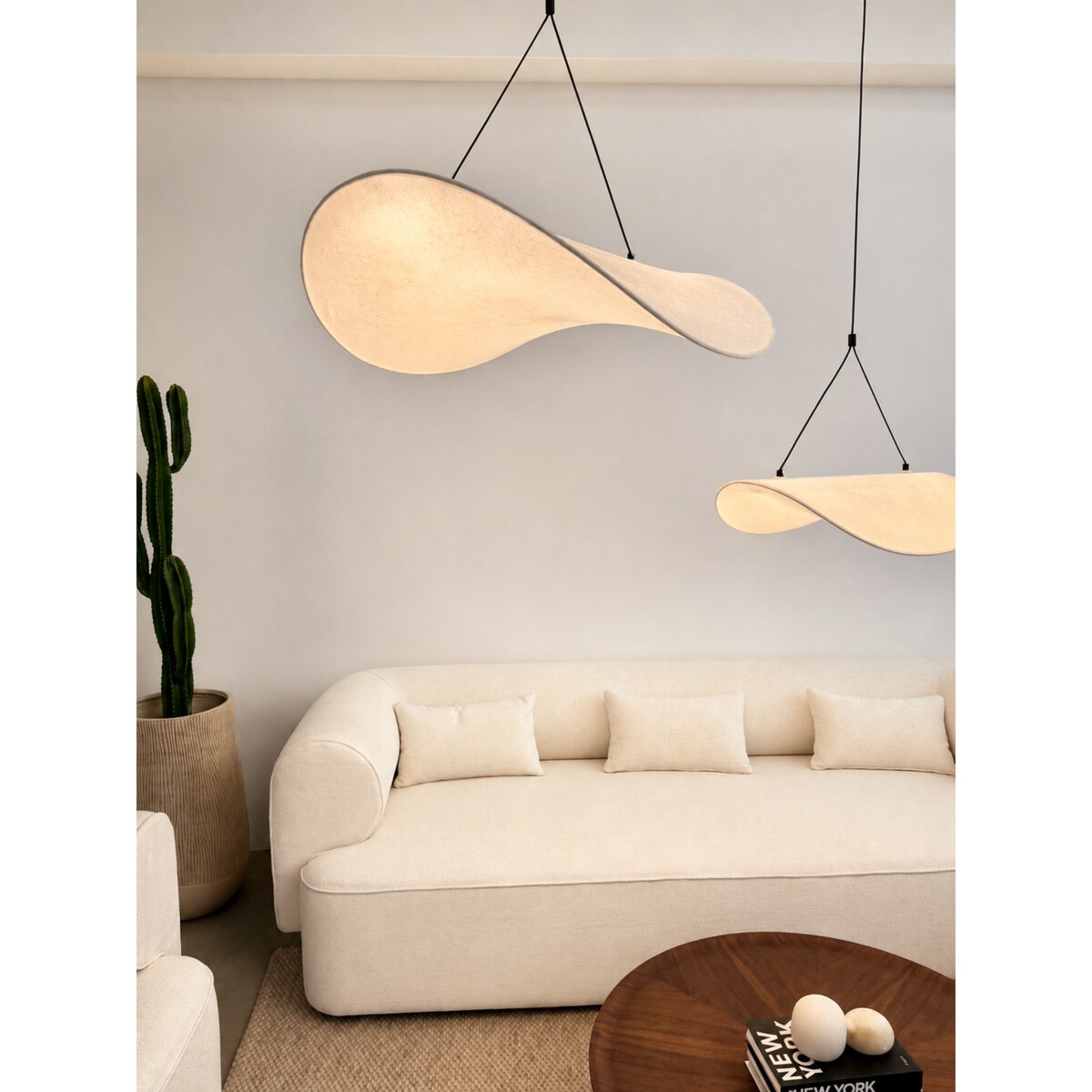 Lampa wisząca Hikari L biała Monnarita