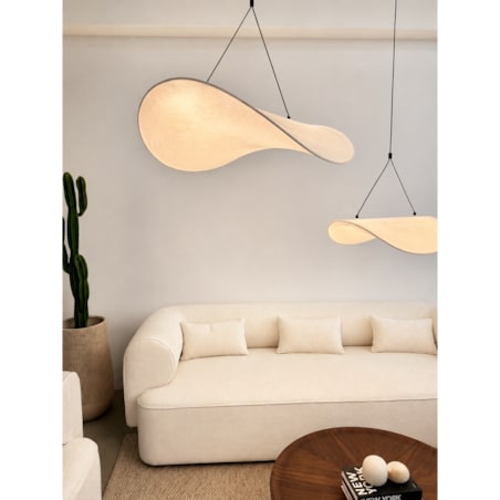 Lampa wisząca Hikari L biała Monnarita