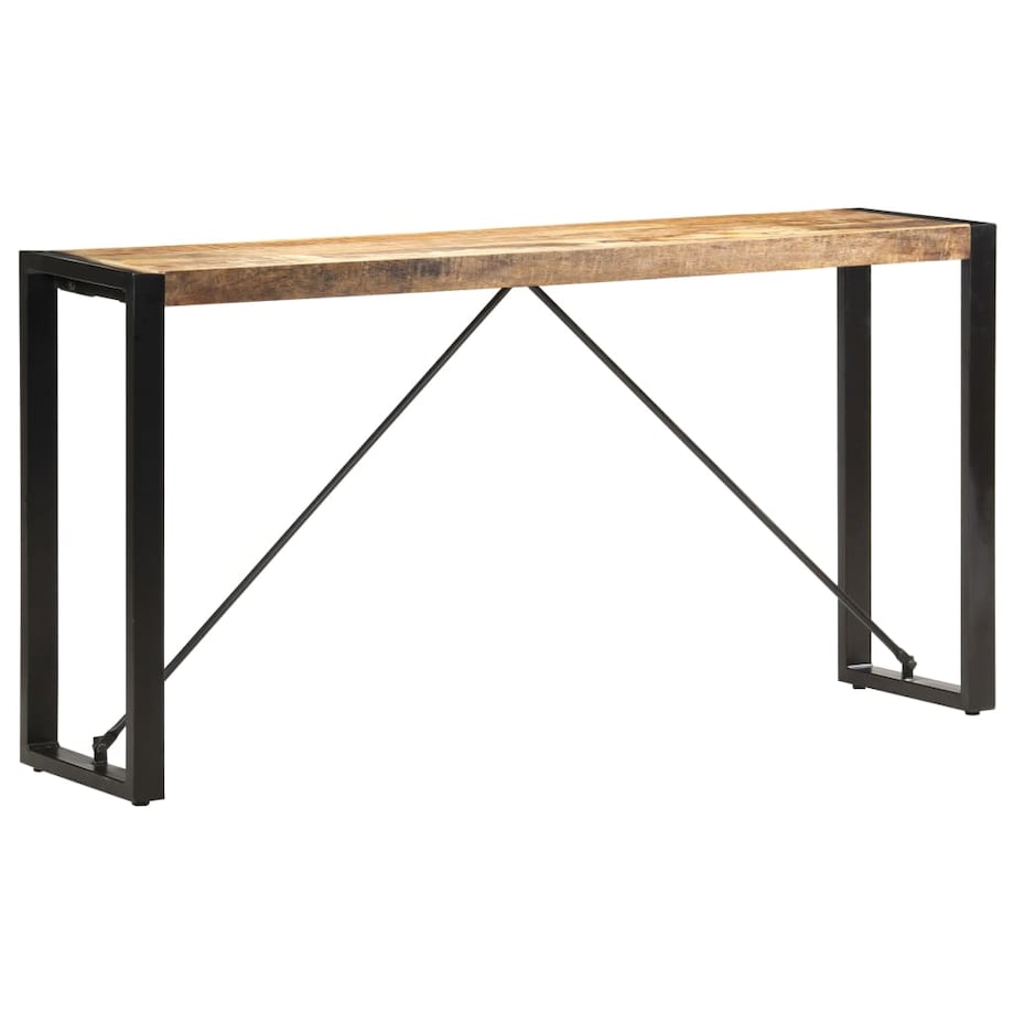 vidaXL Stolik typu konsola, 150 x 35 x 76 cm, lite drewno mango