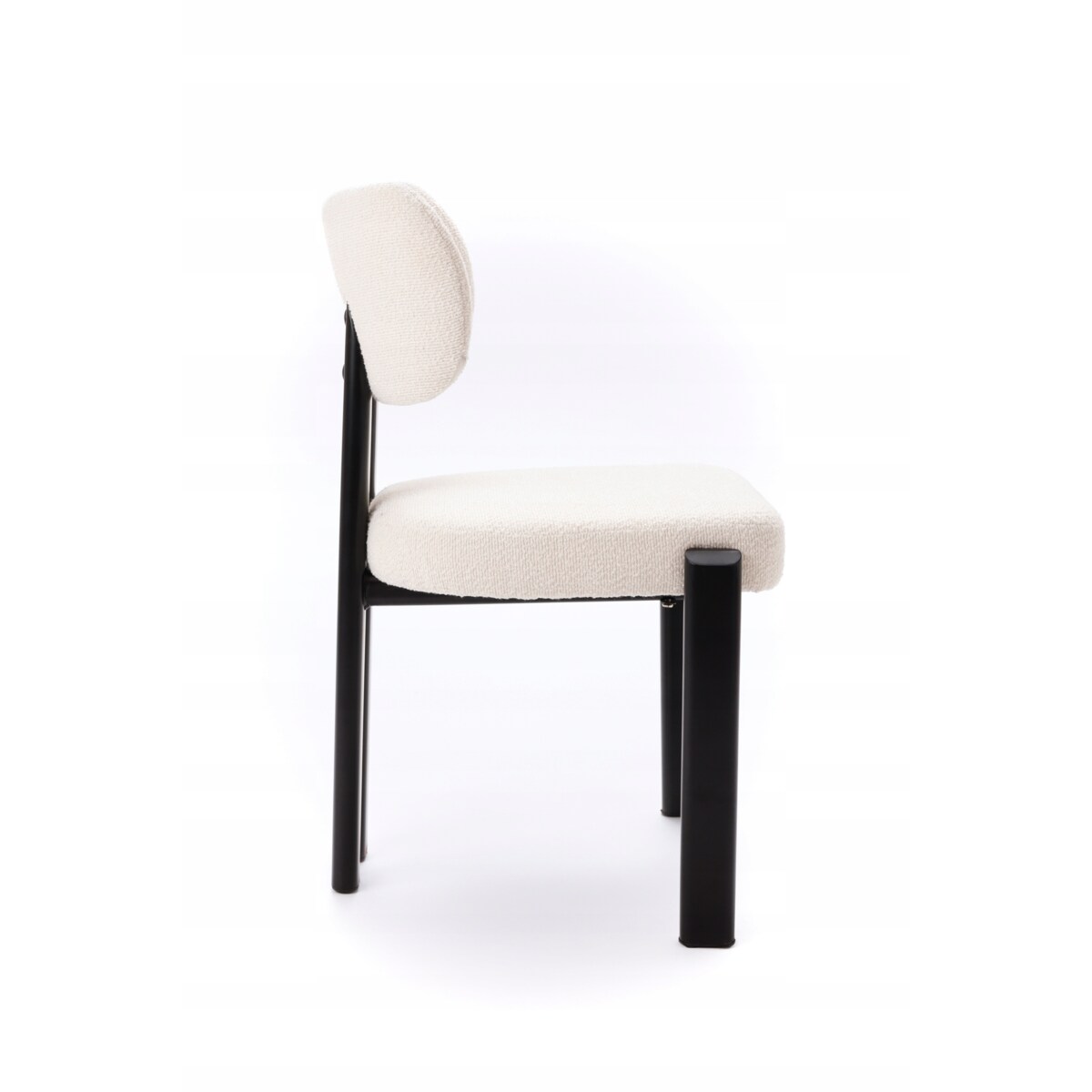 ZESTAW 2 SZTUK Krzesła LUNAR Biało-Czarne Tapicerowane Nowoczesne Loft