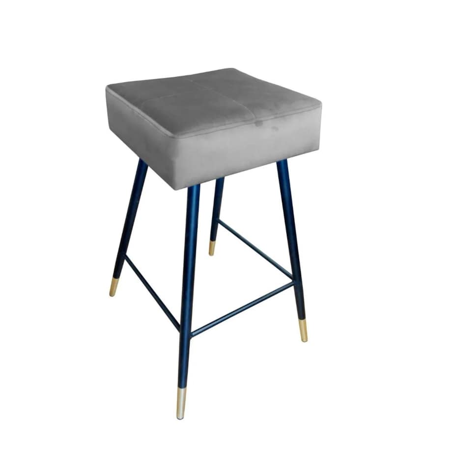 Hoker niski OLIMP VELVET GOLD szary