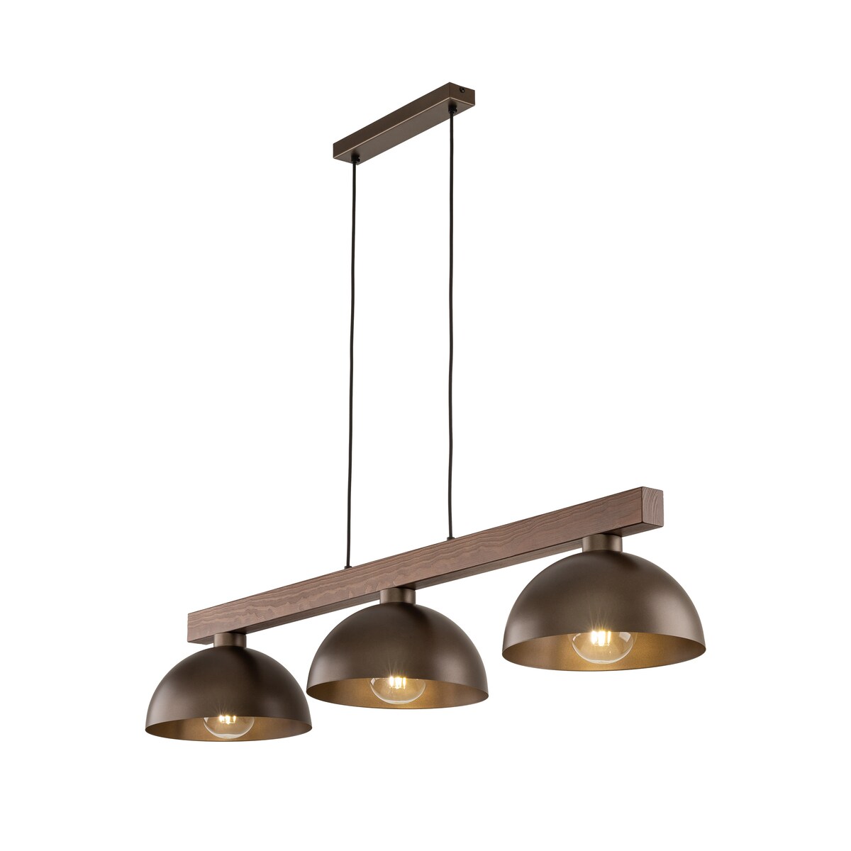 Lampa wisząca TK Lighting OSLO BROWN 6299 3xE27 metal drewno regulowana industrialna