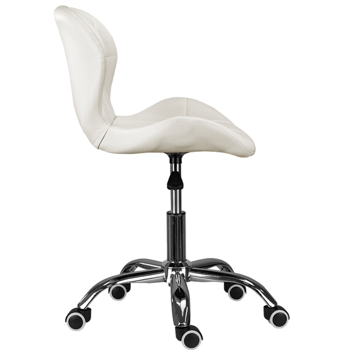 Krzesło obrotowe biurowe nowoczesne ekoskóra beżowe