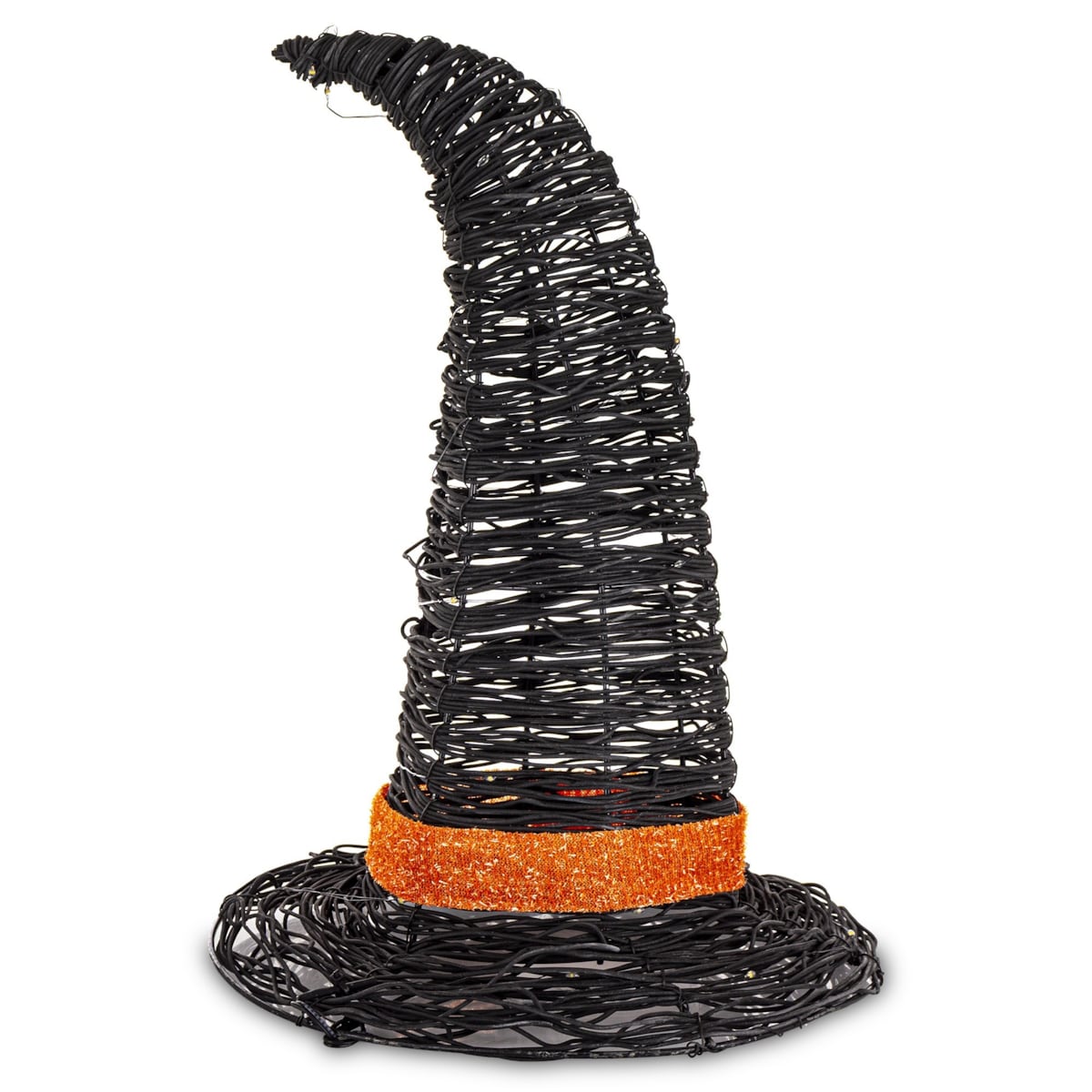 Dekoracja Halloween - kapelusz czarownicy LED 37x27x27 cm PETASUS czarny