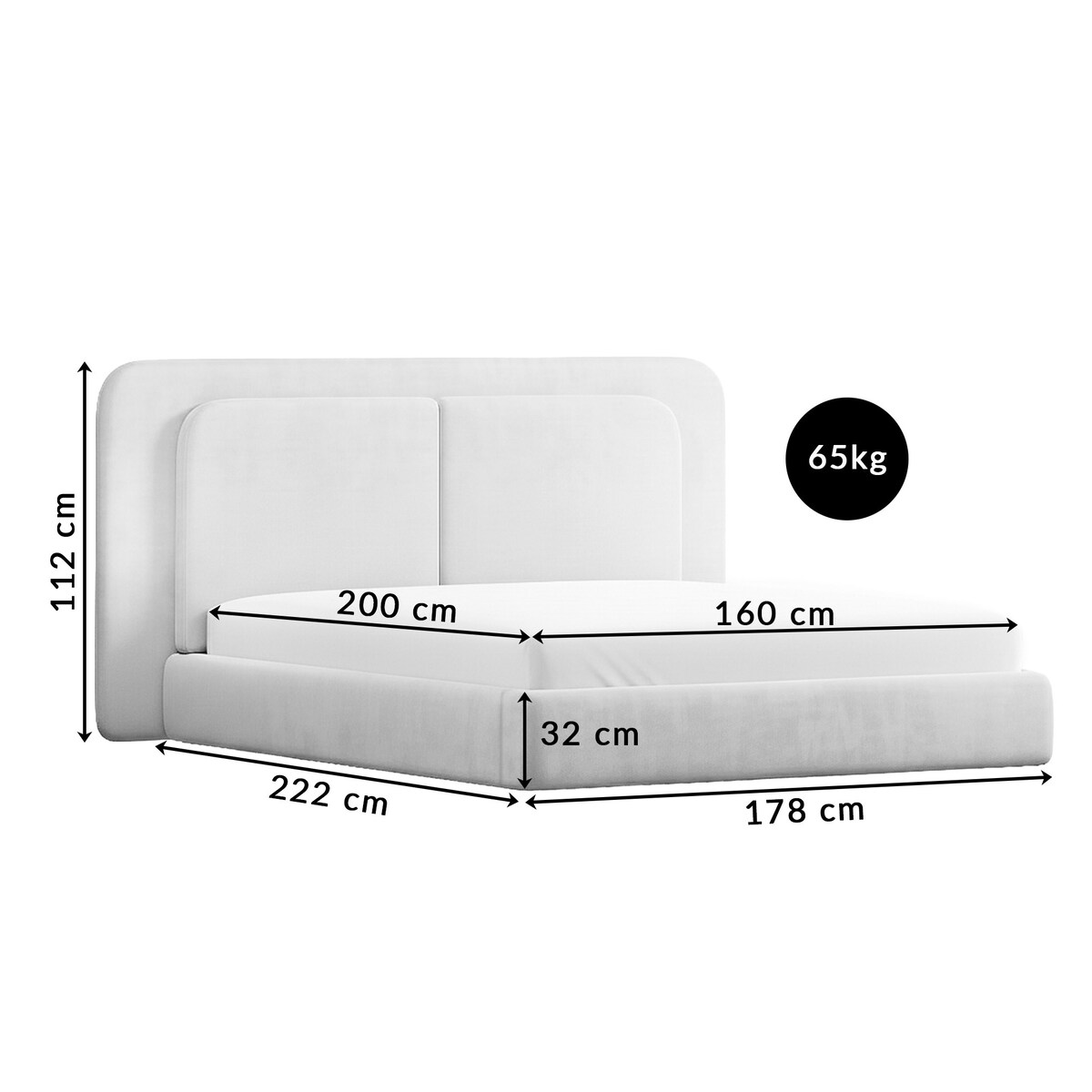 Łóżko Tapicerowane Prime 160X200 Stelaż Pojemnik Na Pościel Wind 05