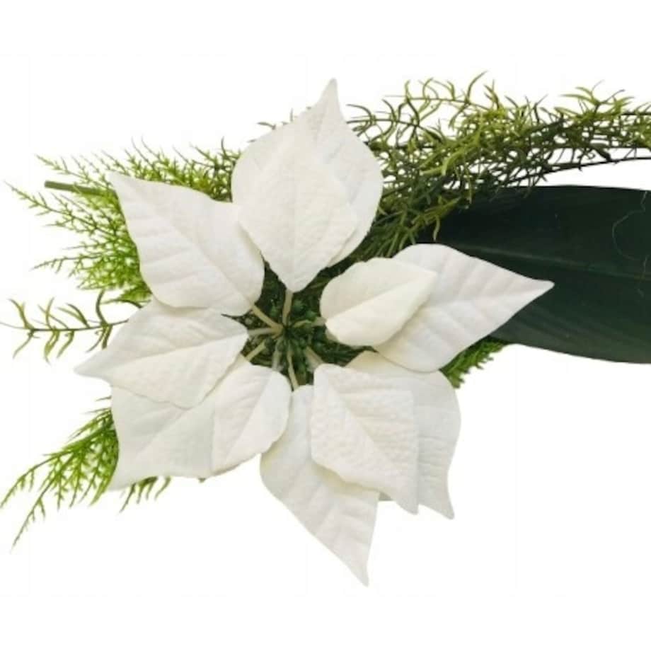 GWIAZDA WELUROWA duża poinsecja BIAŁA NA STROIK choinka ŚWIĘTA bukiet