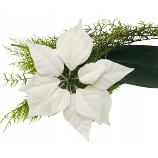 GWIAZDA WELUROWA duża poinsecja BIAŁA NA STROIK choinka ŚWIĘTA bukiet