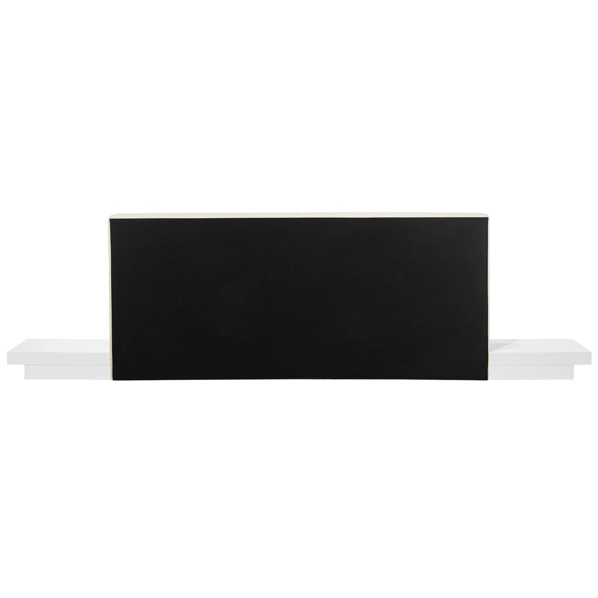 Łóżko ze stolikami nocnymi 160 x 200 cm białe ZEN