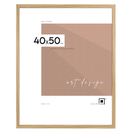 Brązowa ramka na zdjęcia 40x50 cm wisząca poziom pion rama MDF z plexi klasyczna ramka