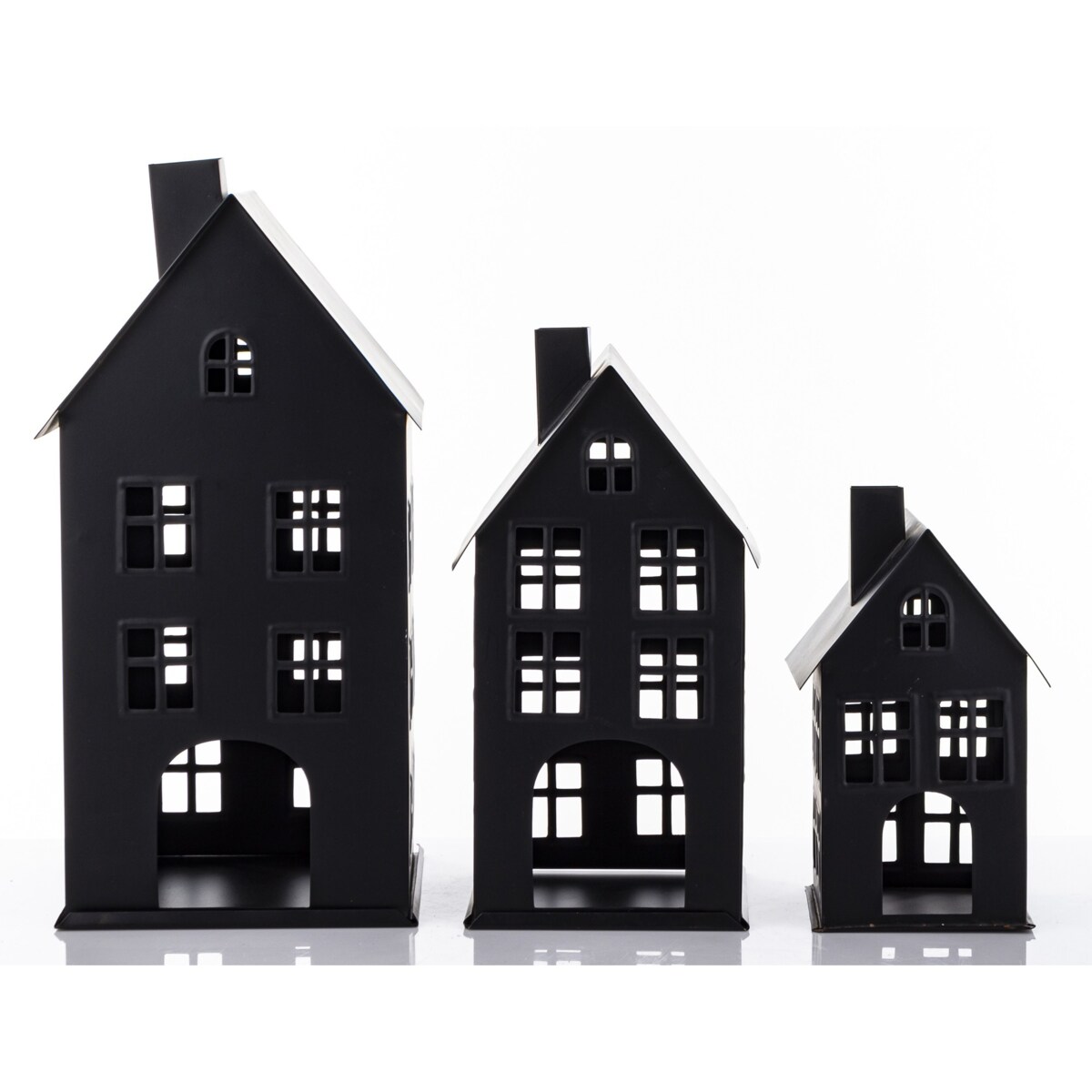 Domek metalowy 3 szt. 38,5x19x20 cm BAGNOLE czarny