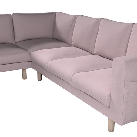 Pokrowiec na sofę narożną Norsborg 5-osobową, pastelowy róż, 213/291 x 88 x 85 cm, Amsterdam
