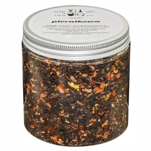 Herbata czarna PIERNIKOWA o smaku świątecznego piernika - sypana liściasta herbata PREMIUM na prezent upominek podarunek Cup&You