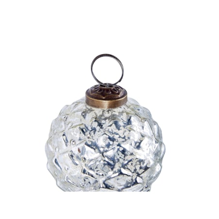 Zestaw 6 bombek szklanych srebrny ARGENTIN