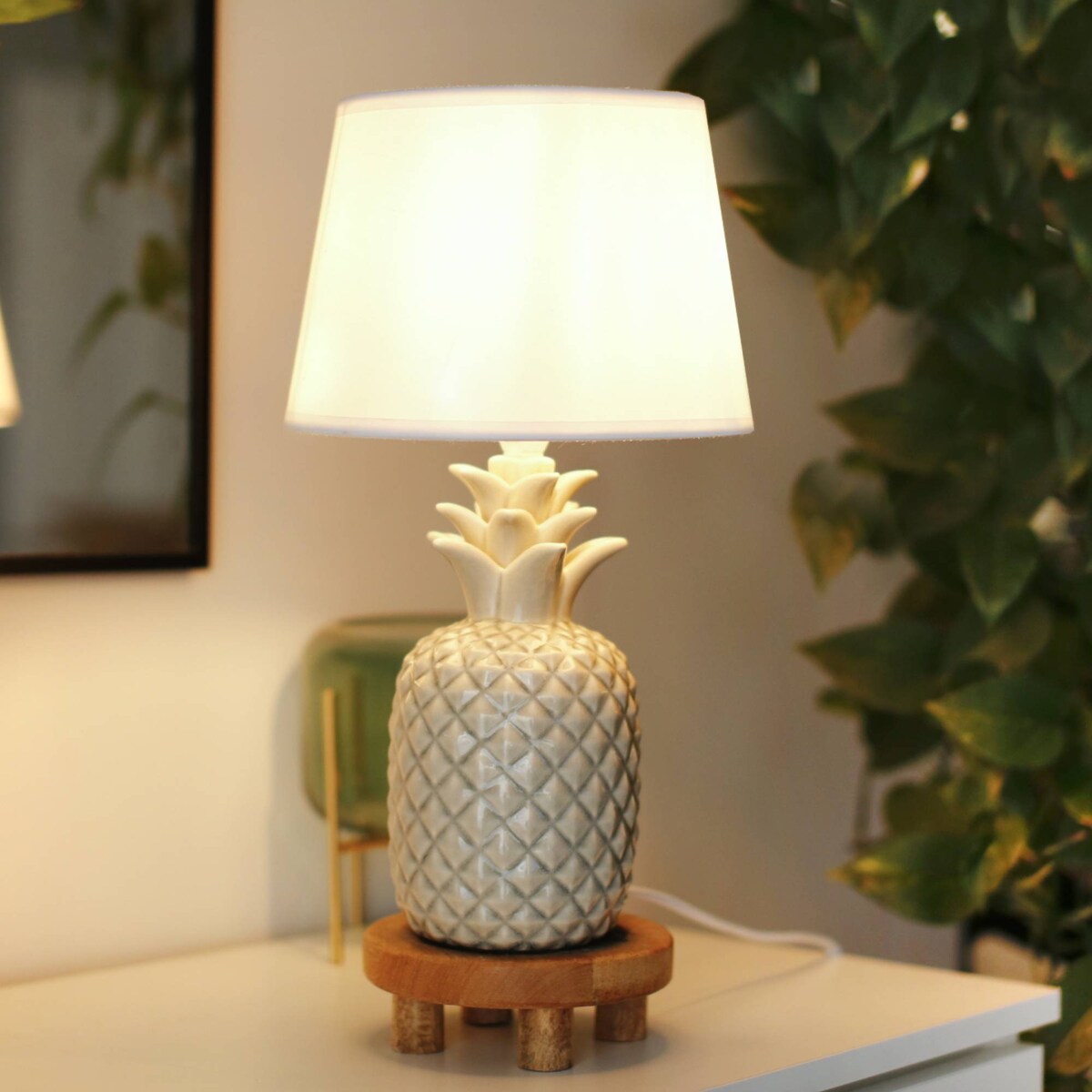 KONSIMO AREDI Lampa ananas do sypialni 2szt. kolor biały