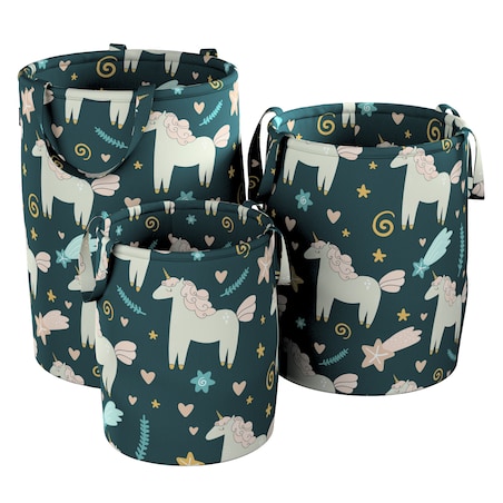 Kosz na zabawki Tobi, niebieski, 30x40cm, Magic Collection