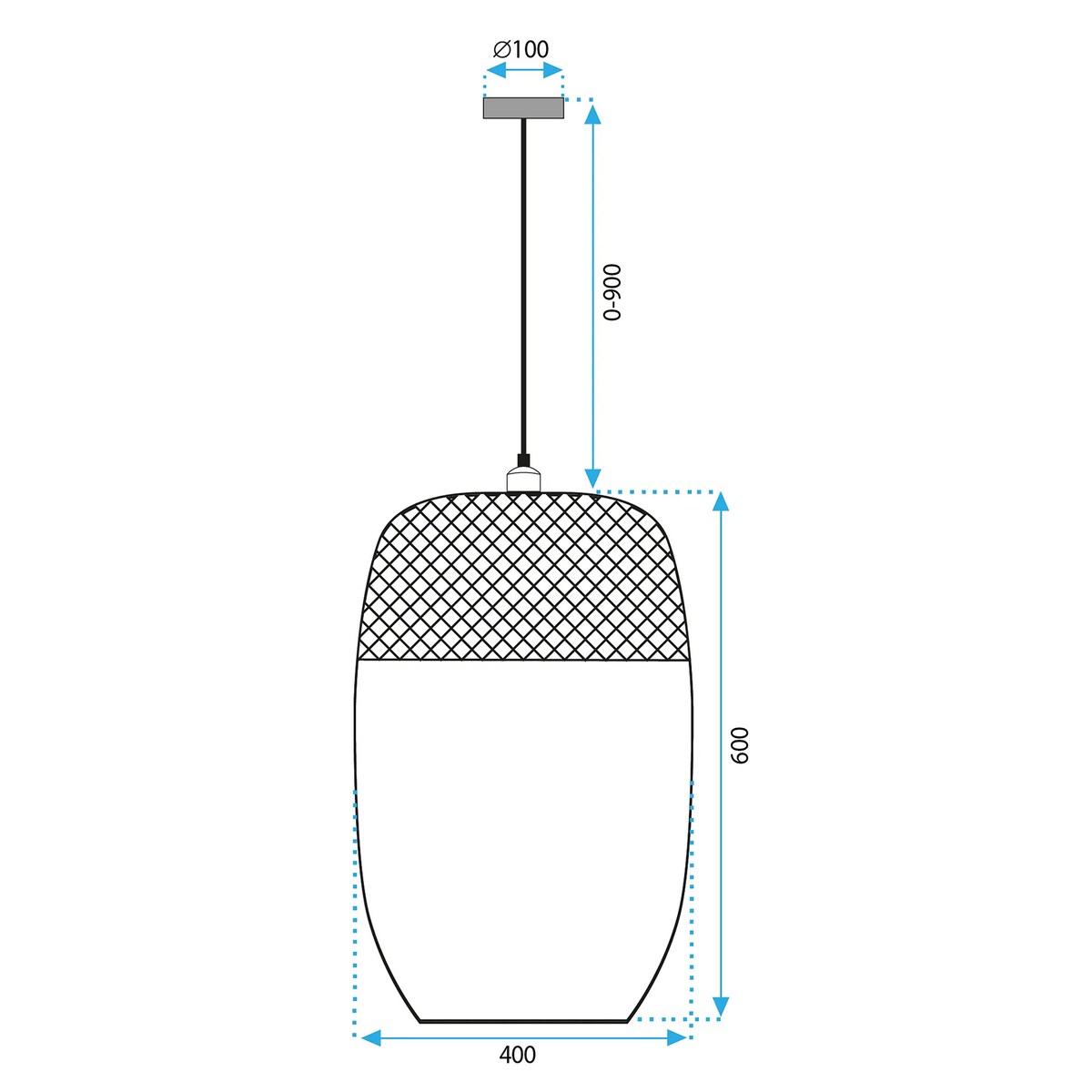 LAMPA SUFITOWA WISZĄCA BOHO APP1327-1CP
