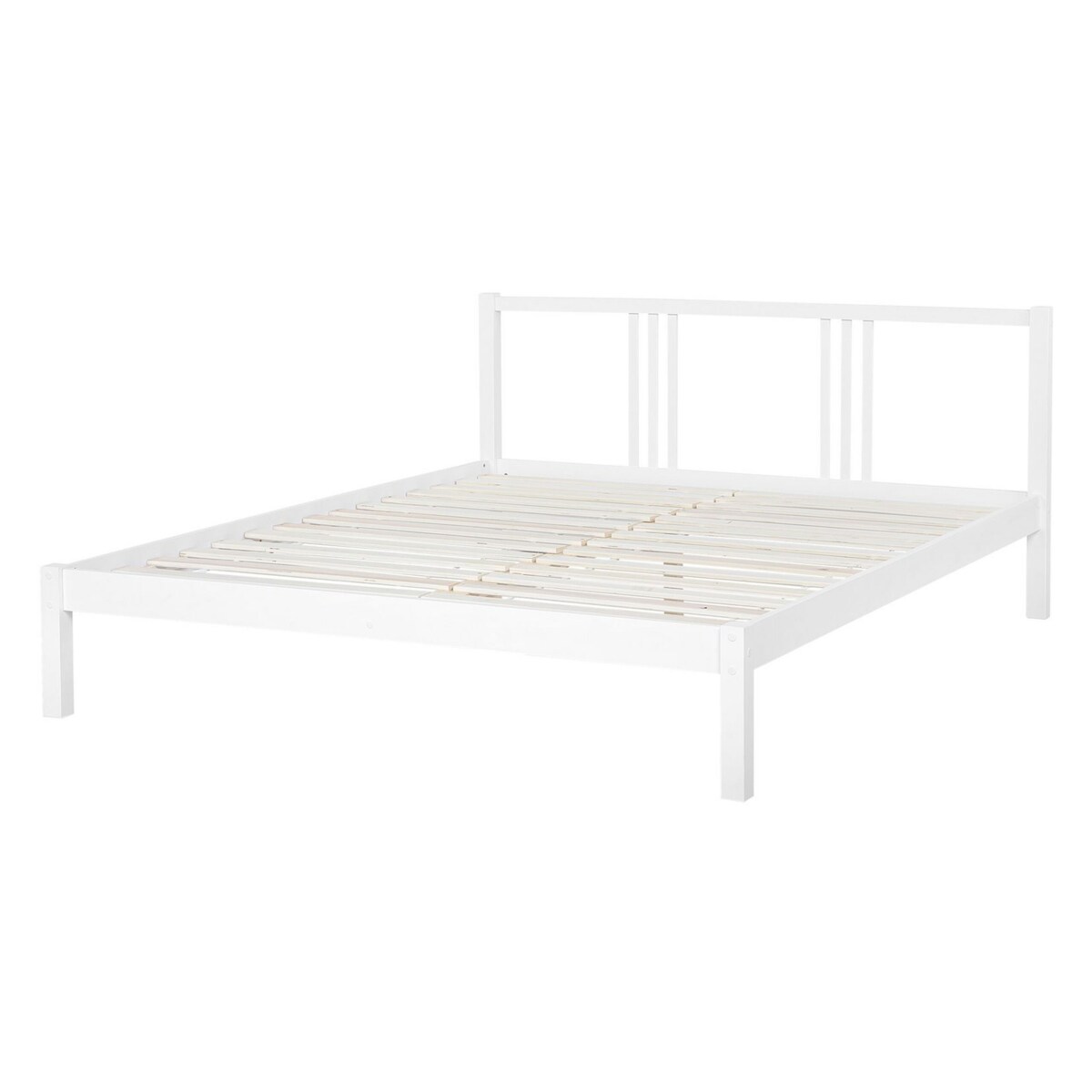 Łóżko drewniane 140 x 200 cm białe VANNES