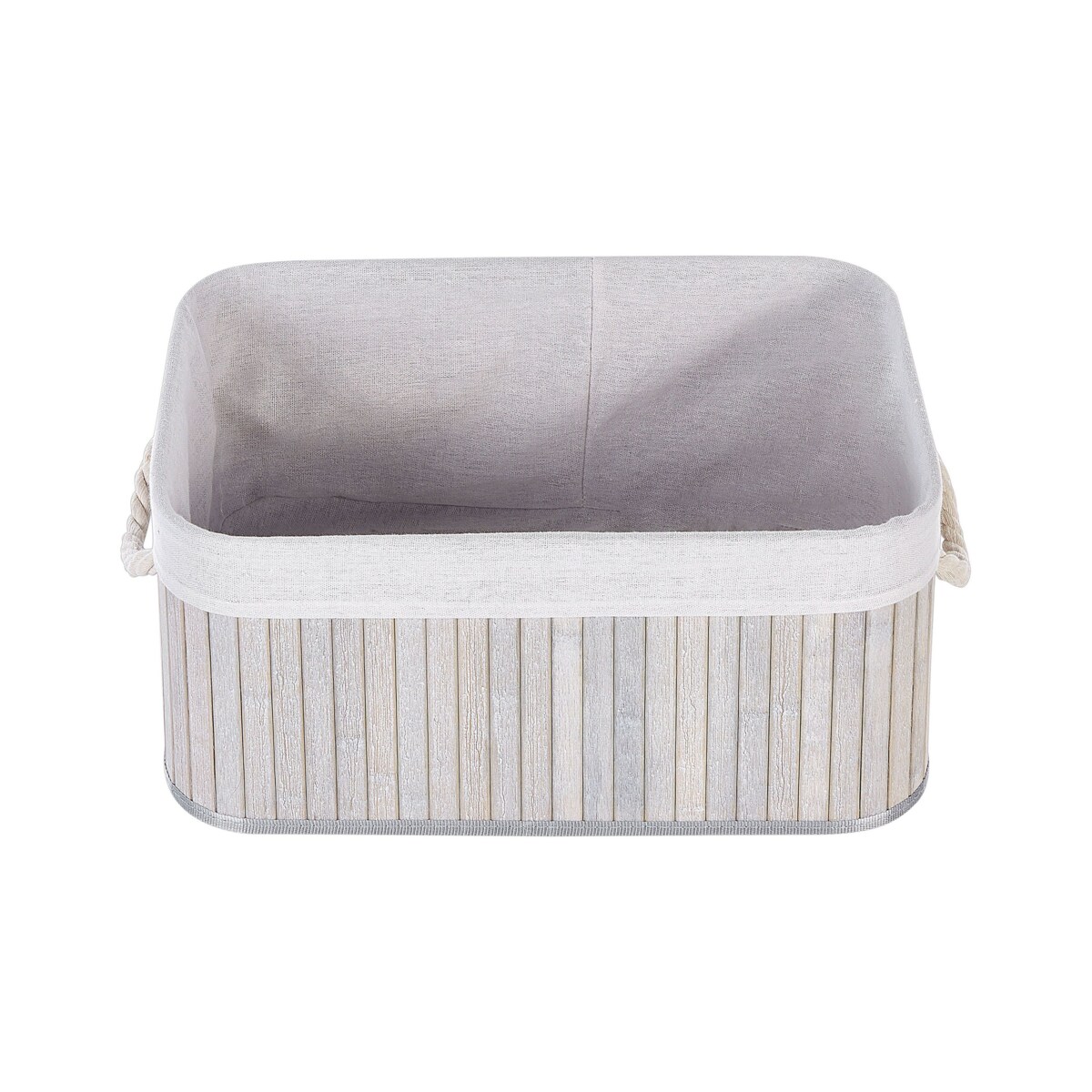 Zestaw 5 koszy bambusowych szary TALPE