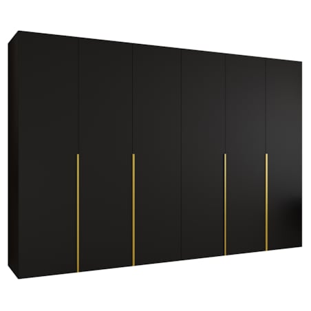 Szafa uchylna otwierana ALICANTE 1 300 wys. 202 cm Czarny + u. Złoty