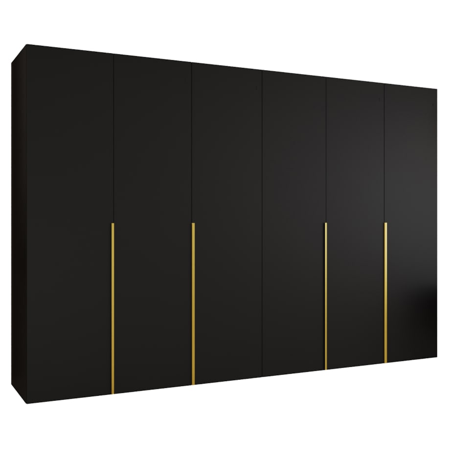 Szafa uchylna otwierana ALICANTE 1 300 wys. 202 cm Czarny + u. Złoty
