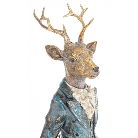 Figurka - elegancki jeleń 42x13x11 cm ELEGANTE z laską