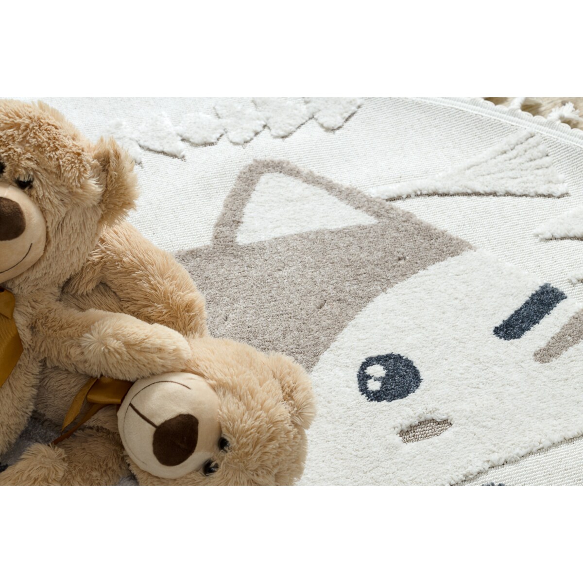 Dywan YOYO EY80 koło biały / beż - Lis, koło 160 cm