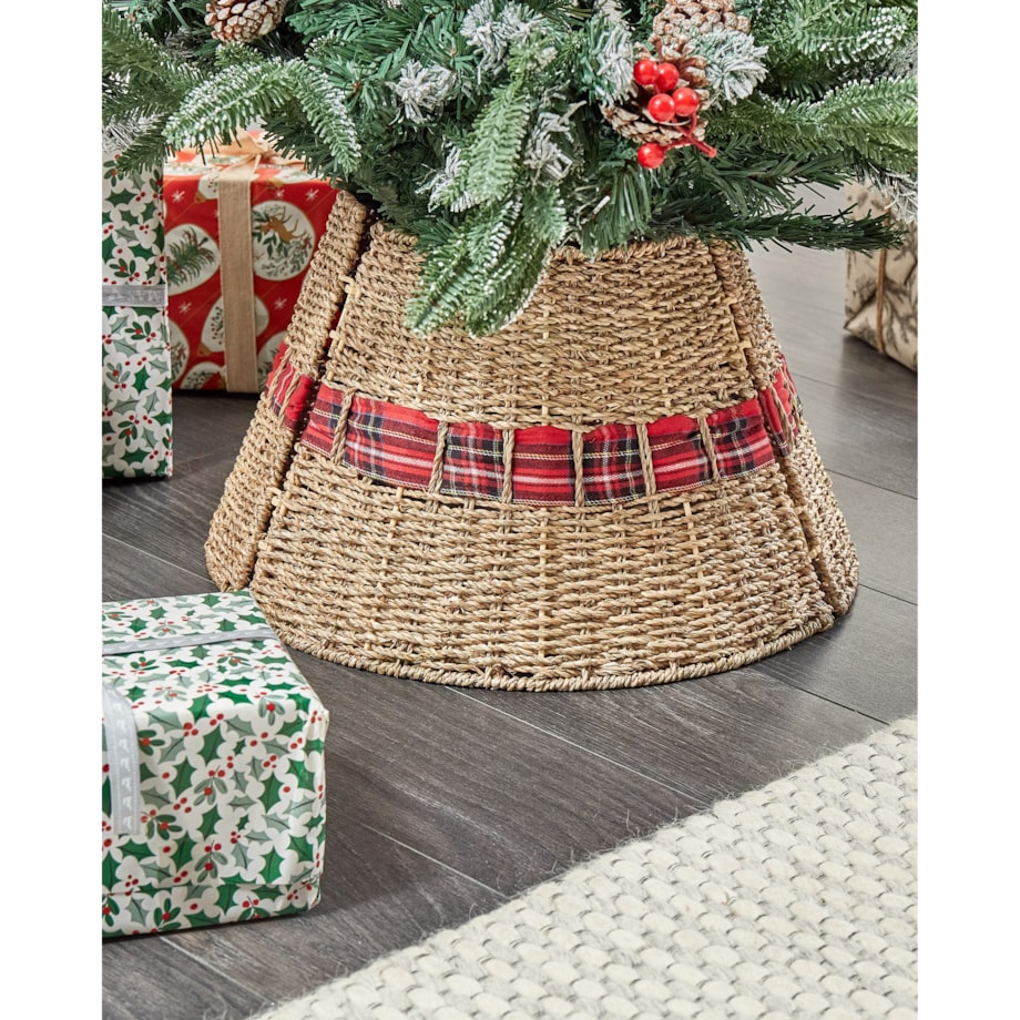 Osłonka pod choinkę MARCHE Trawa morska Naturalny 45 cm