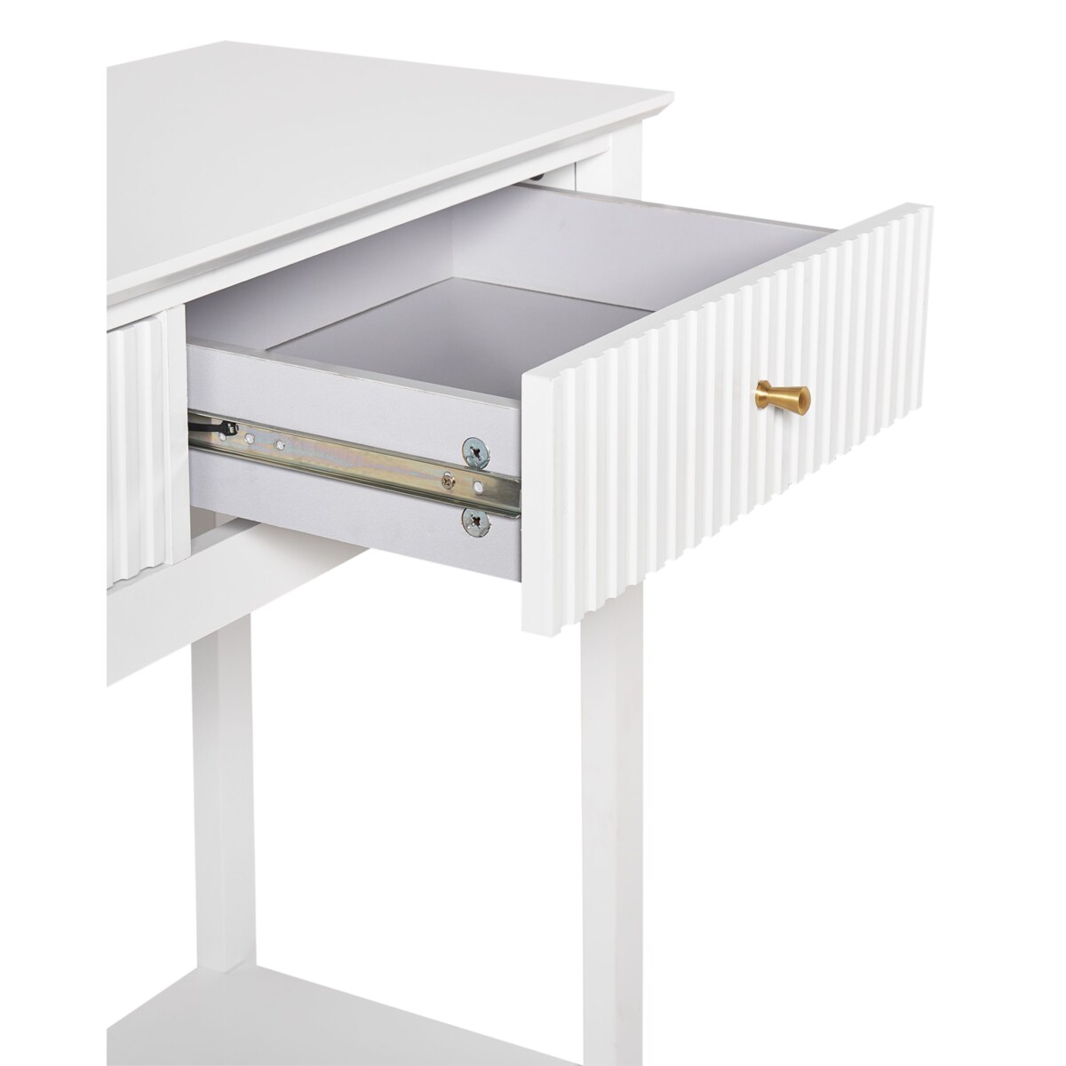 Konsola 2 szuflady biała ASSISI