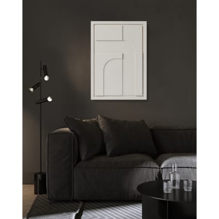 Obraz 3D 35x50cm Geometric IV – Dekoracja Ścienna z Tynku Naturalnego, Natural Cream Minimalistyczny Relief