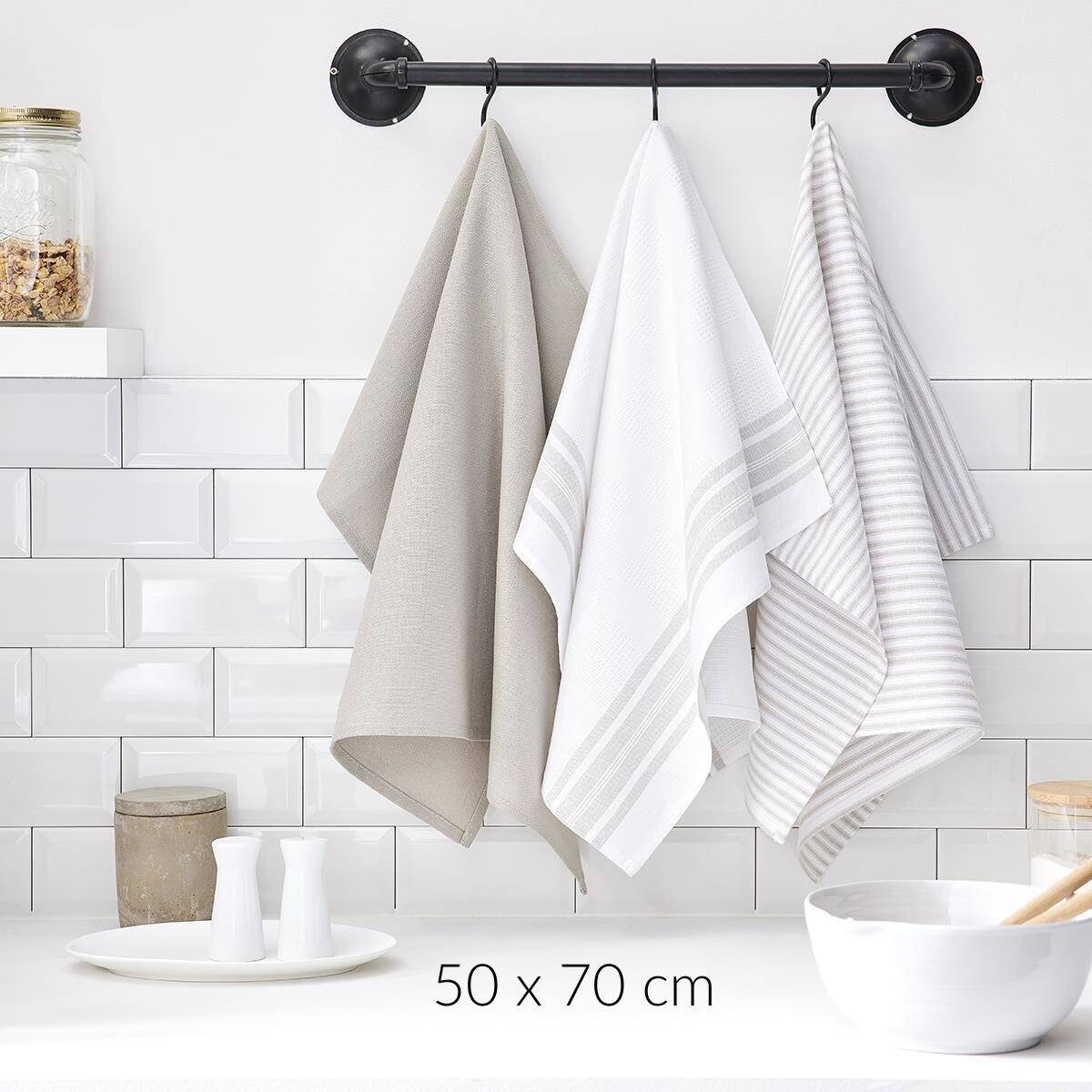 Ściereczki kuchenne bawełniane Casual, 3 sztuki, 50 x 70 cm