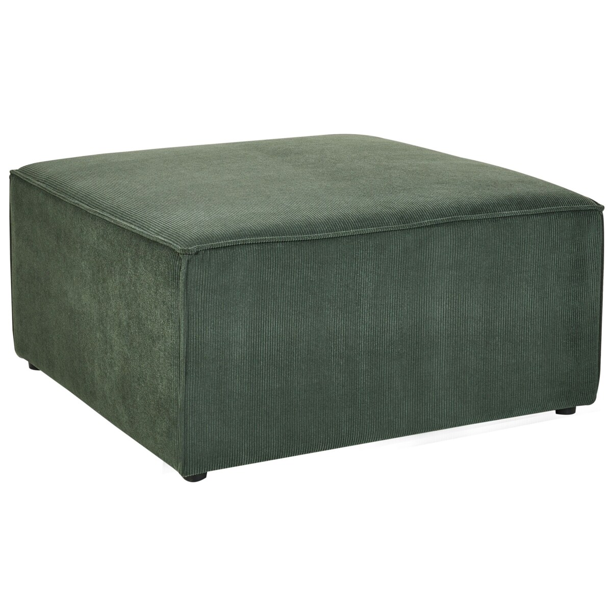 Otomana sztruksowa ciemnozielona LEMVIG