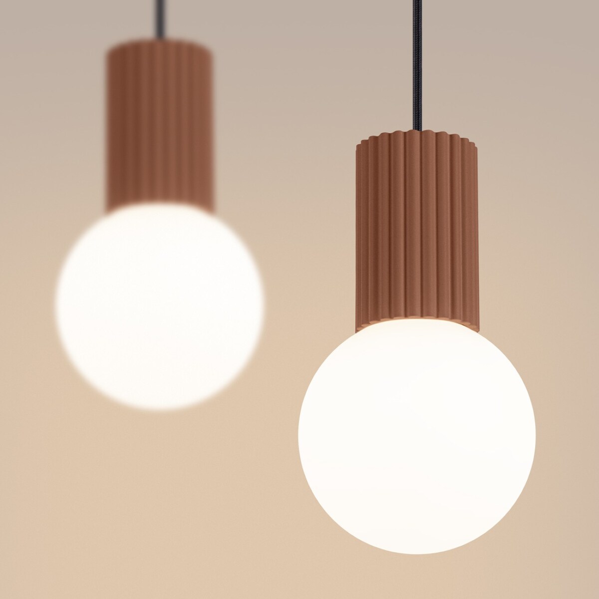 Lampa wisząca HALO 2L mocca