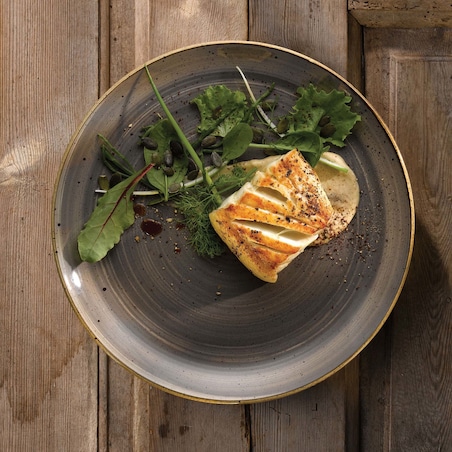 Talerz trójkątny Stonecast Peppercorn Grey 229 mm