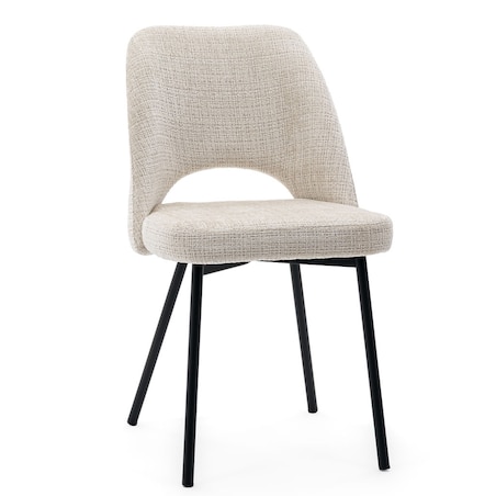 Krzesło tapicerowane MILO jasny beż do salonu jadalni kuchni