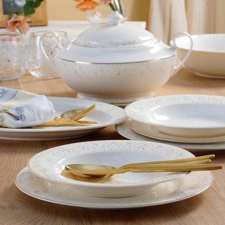 VILLA ITALIA Serwis obiadowy porcelanowy na 12 osób z wazą DIANA