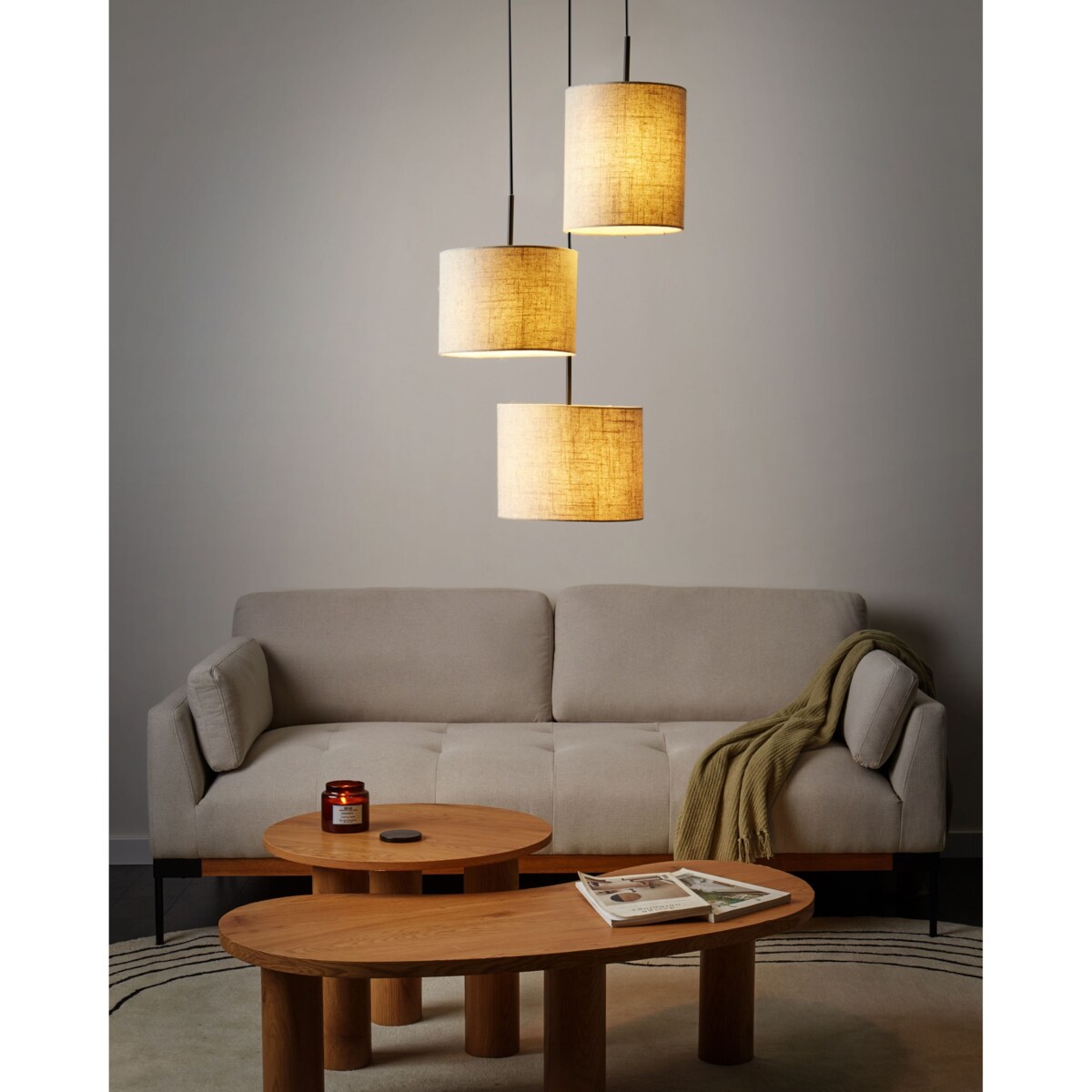 Lampa wisząca PARGUAZA Len Jasnobeżowy