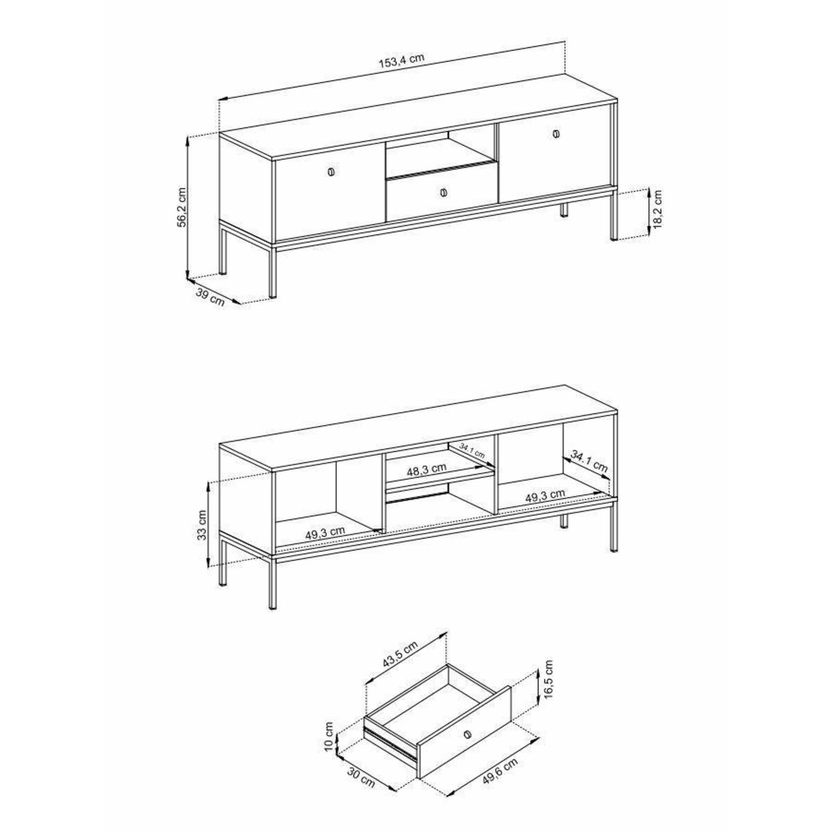 Szafka RTV Evora granatowa