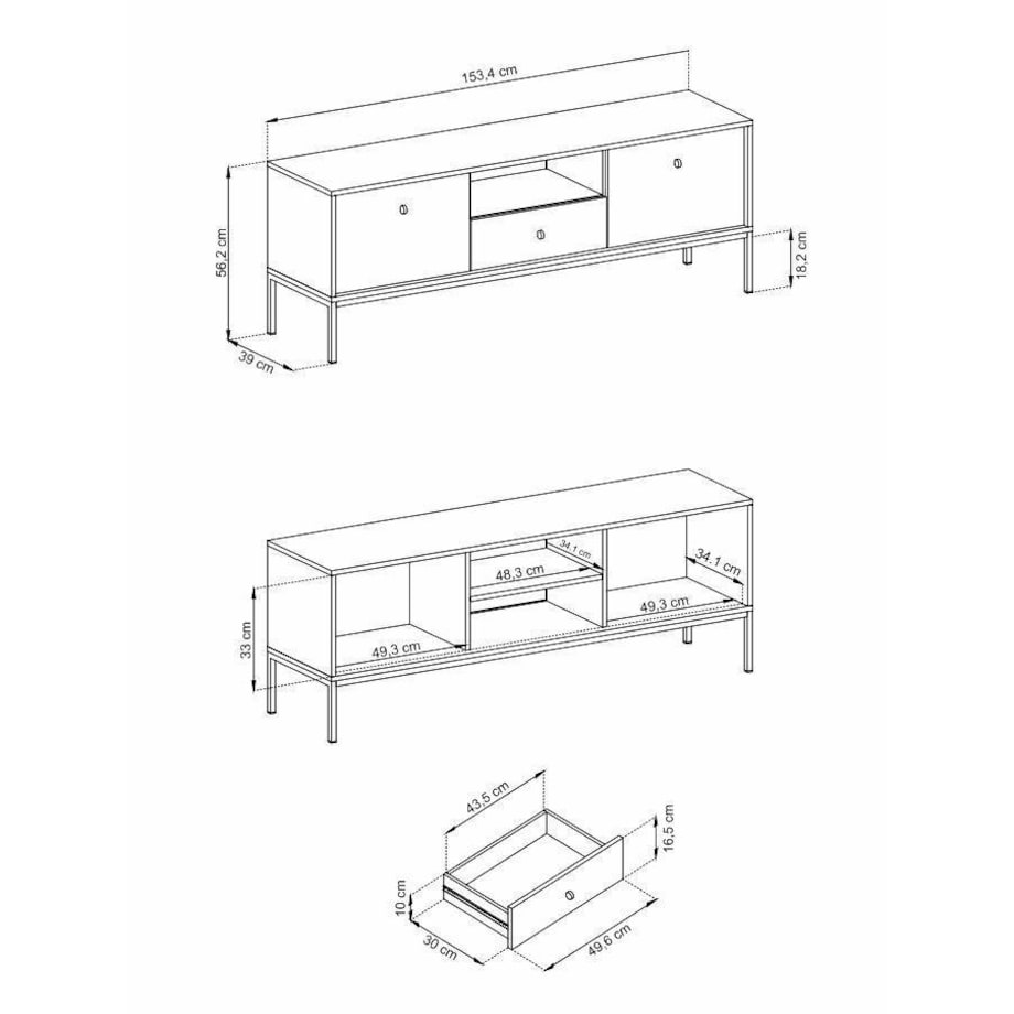 Szafka RTV Evora granatowa