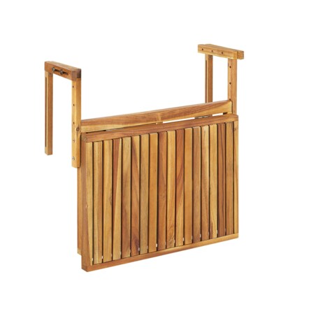 Stolik balkonowy wiszący akacjowy 60 x 40 cm jasne drewno UDINE