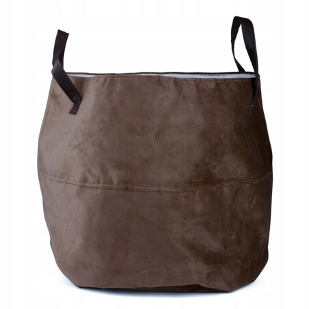 TORBA plażowa, na zakupy AKSAMITNA szara