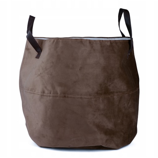 TORBA plażowa, na zakupy AKSAMITNA szara