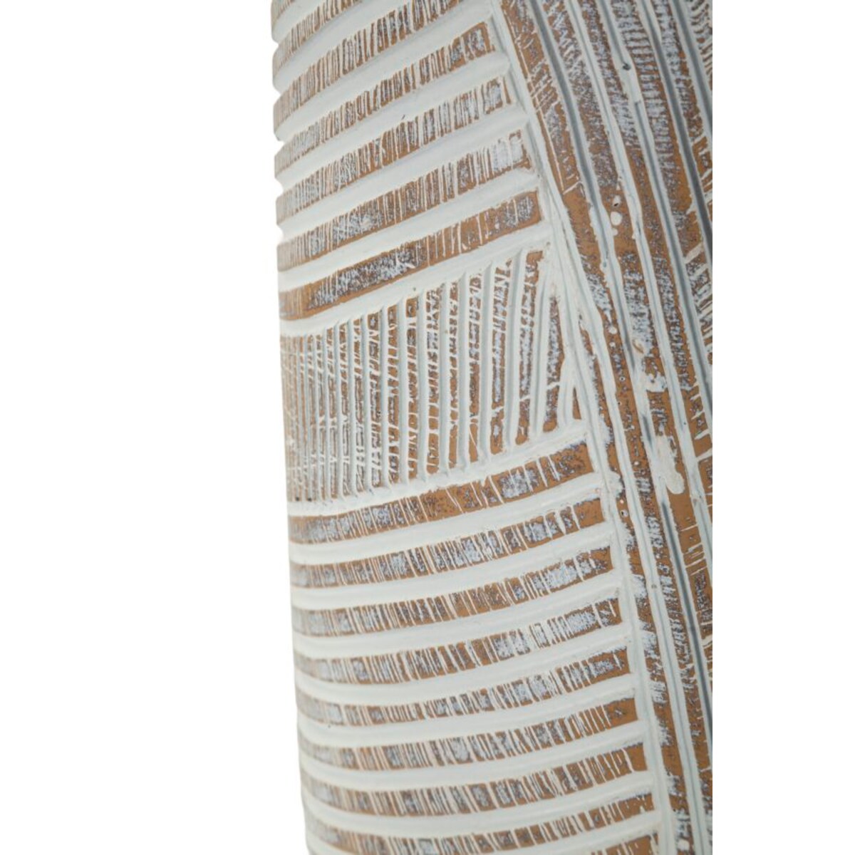 Osłonka dekoracyjna Woody, kolor bielony, żywica syntetyczna, 19 x 19 x 55 cm, styl nowoczesny, na doniczkę do salonu, Mauro Ferretti