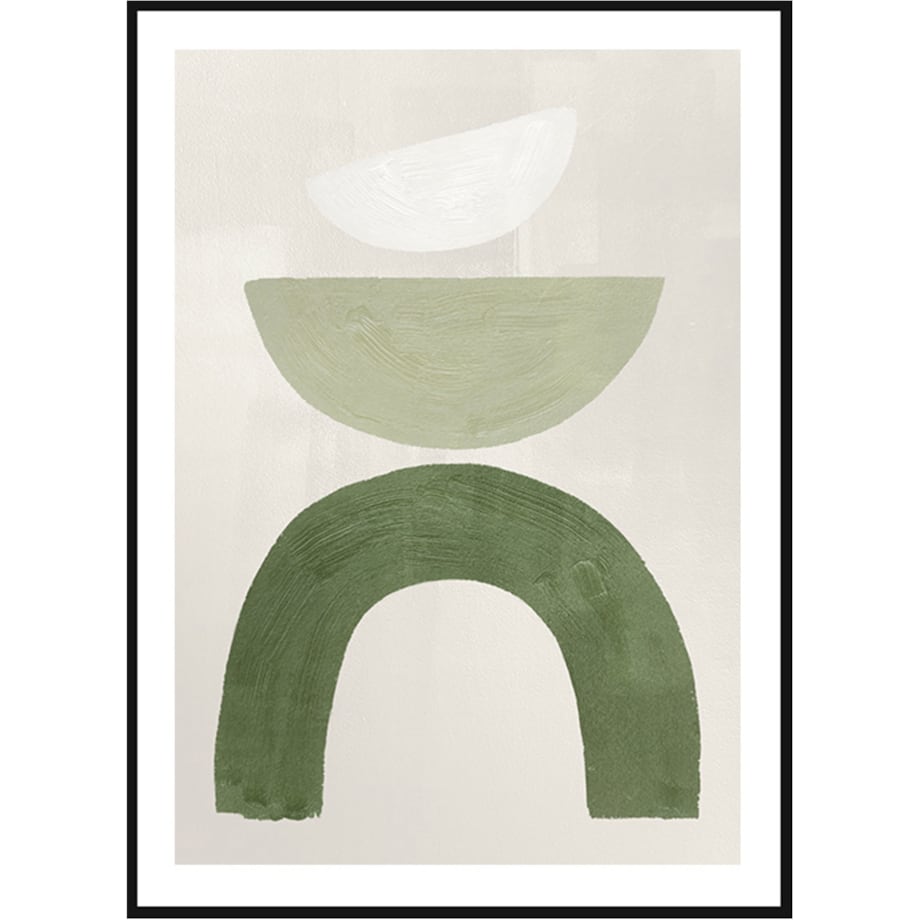Poster Story, Plakat, Obraz - Zielone Kształty No1, wymiary 50 x 70 cm