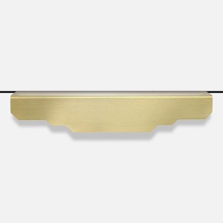 KARLA uchwyt meblowy krawędziowy mosiężny szczotkowany nielakierowany