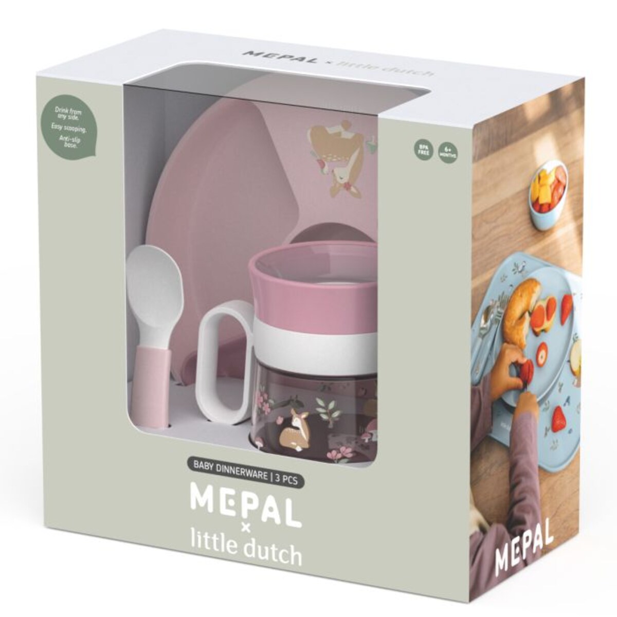 Dziecięcy zestaw obiadowy 3-szt. Mio Fairy Garden 108040565406