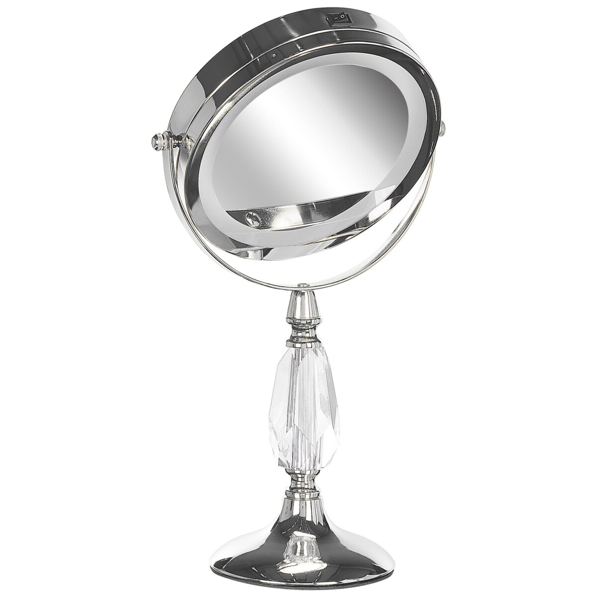 Lusterko kosmetyczne LED ø 18 cm srebrne MAURY